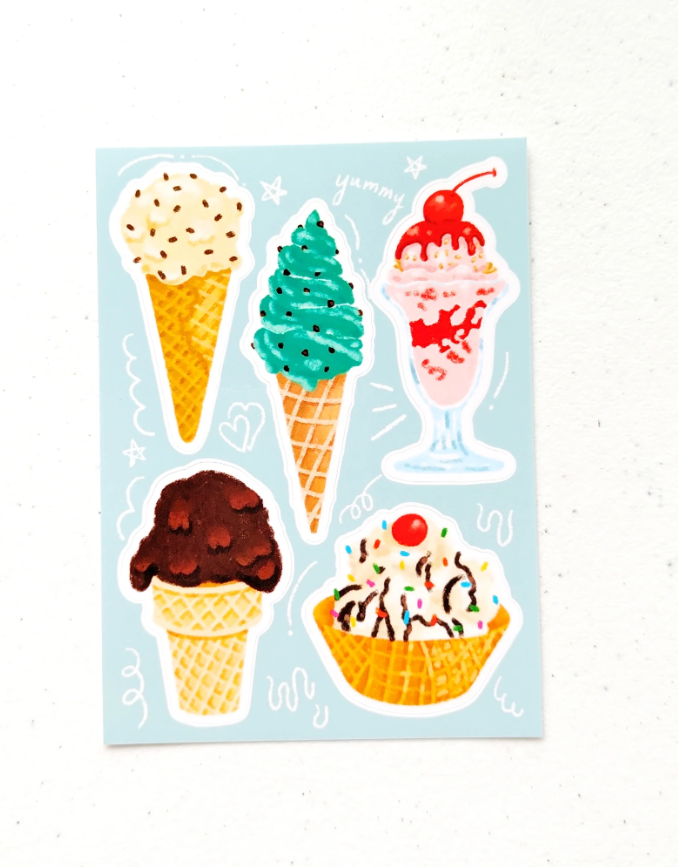 Aria Studio Crafts - Wholesale Sticker - Ice Cream Dream Sticker Sheet2