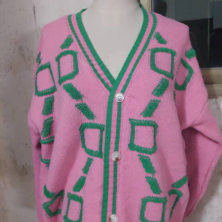 Rosa Clothing - Wholesale Cardigan - Women's - Monogram Knitted Fashion Cardigan5