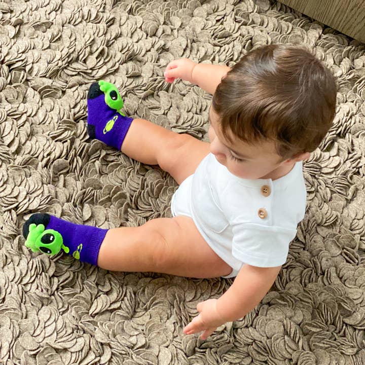 Liventi - Wholesale Sokken - Baby - Baby Alien - Boogie Toes Baby Rammelaar Sokken