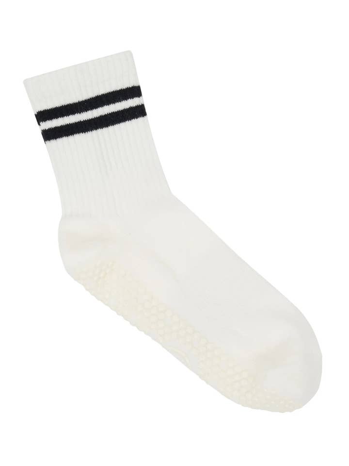 MoveActive - Wholesale Sokken - Dames - Sokken met ronde antislip-grip - sportief gestreept ivoor2