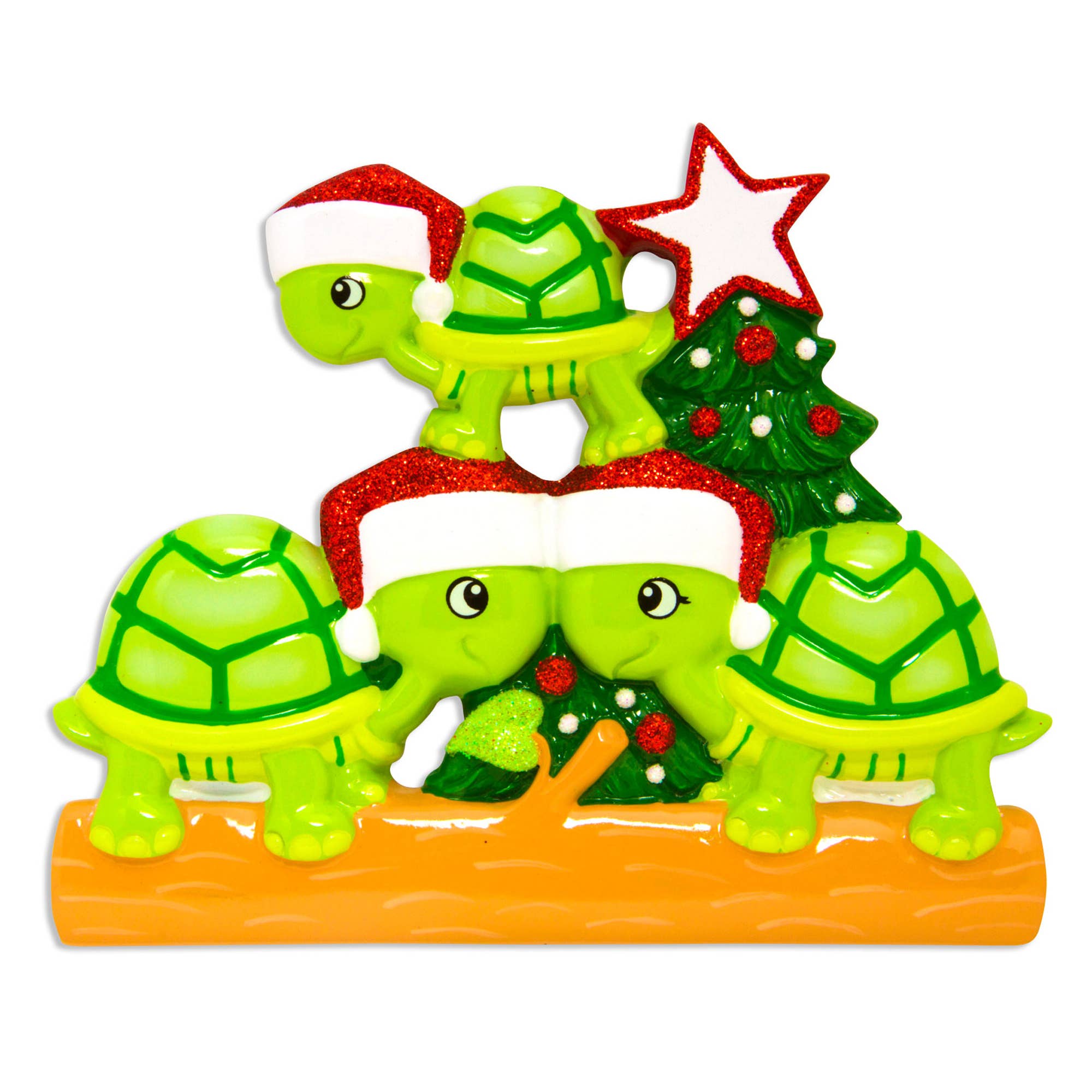 PolarX Ornaments - Wholesale Ornament - Turtle Family with Tree Personalized Ornament3