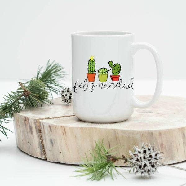 Love You a Latte Shop - Wholesale Coffee Mug - Feliz Navidad 15 oz Mug0