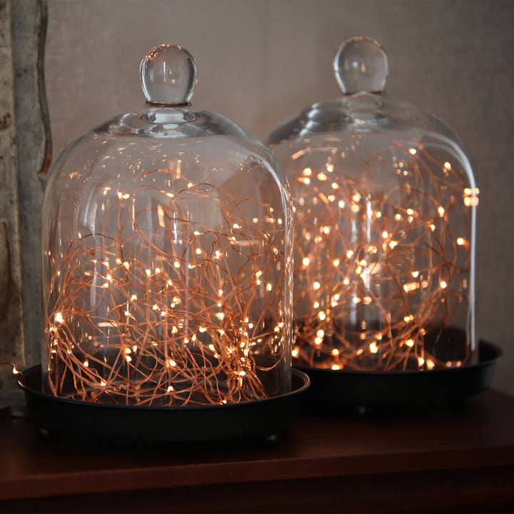 Bianco caldo/filo di rame. 100 LED di poliziotto naturale. Luci fatate (batteria) con filo di rame in vendita all'ingrosso su Faire