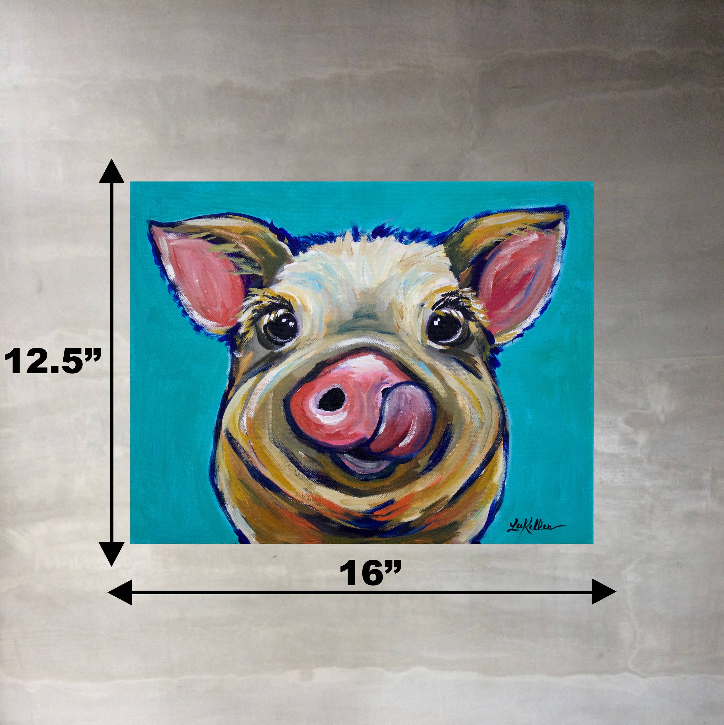 Hippie Hound Studios - Wholesale Sign - Metal Sign, Pig Tin Sign, 'Caesar' the Pig Sign on Metal2