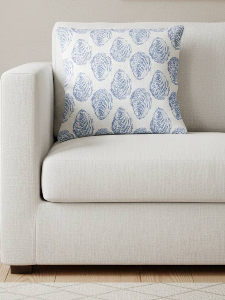 Drifted Oyster Linen Pillow for wholesale by Anaya Home