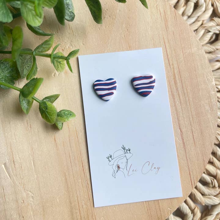 LeiClayCo - Wholesale Stud/Post Earrings - Buffalo Bills stud earrings, football earrings0