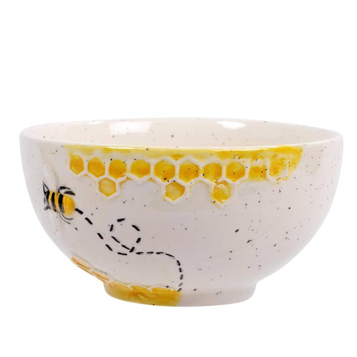 Art & Home - Wholesale Decorative Plate/Dish/Bowl - Bee Garden Ceramic Honeycomb Bowl