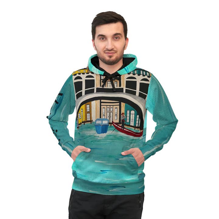 Venice Italy Athletic Unisex hættetrøje for engroshandel hos See Joy Creative