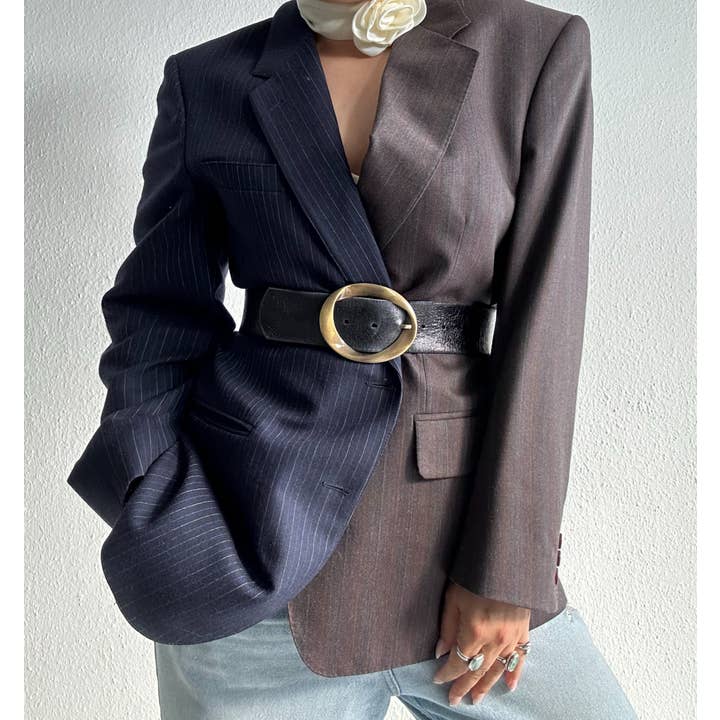 upcycle contrast blazer for wholesale by ERDLUXE