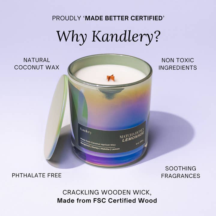 Kandlery - Wholesale Jar/Filled Candle - Morning Mist | Yuzu Lemon Rosemary | 8 oz Candle3