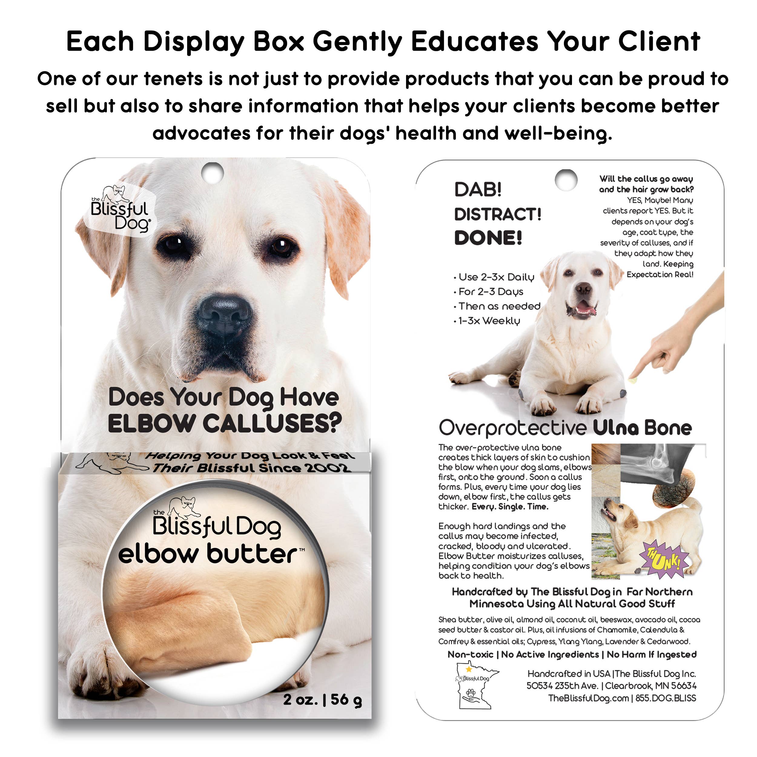 The Blissful Dog – wholesale Pet grooming aid – Dog – Hanging Boxes of Bliss Combo 1 - 24-2oz Tins in Boxes4