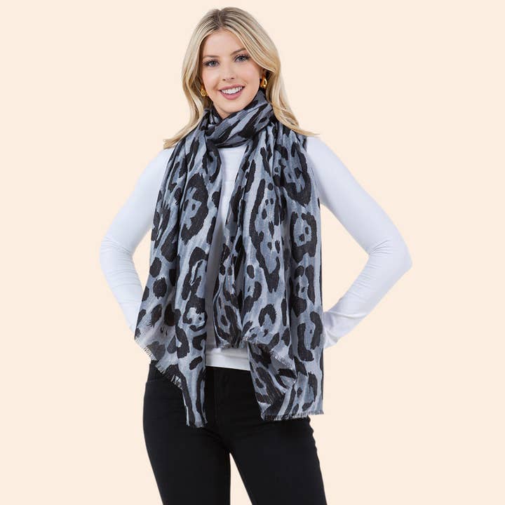 Sensibling Corp. - Wholesale Scarf - Women's - Lightweight Leopard Print Scarf6