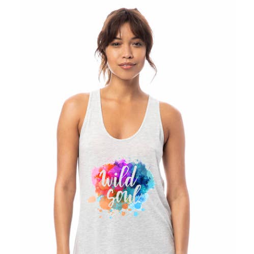 Wild Soul Racer Back Tee for wholesale by The Reiki Shop