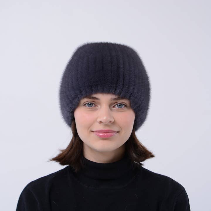 FurStyleUa - Vendita all'ingrosso Berretto - Donna - Cappello in vera pelliccia di visone per berretto da donna, caldi berretti invernali in pelliccia