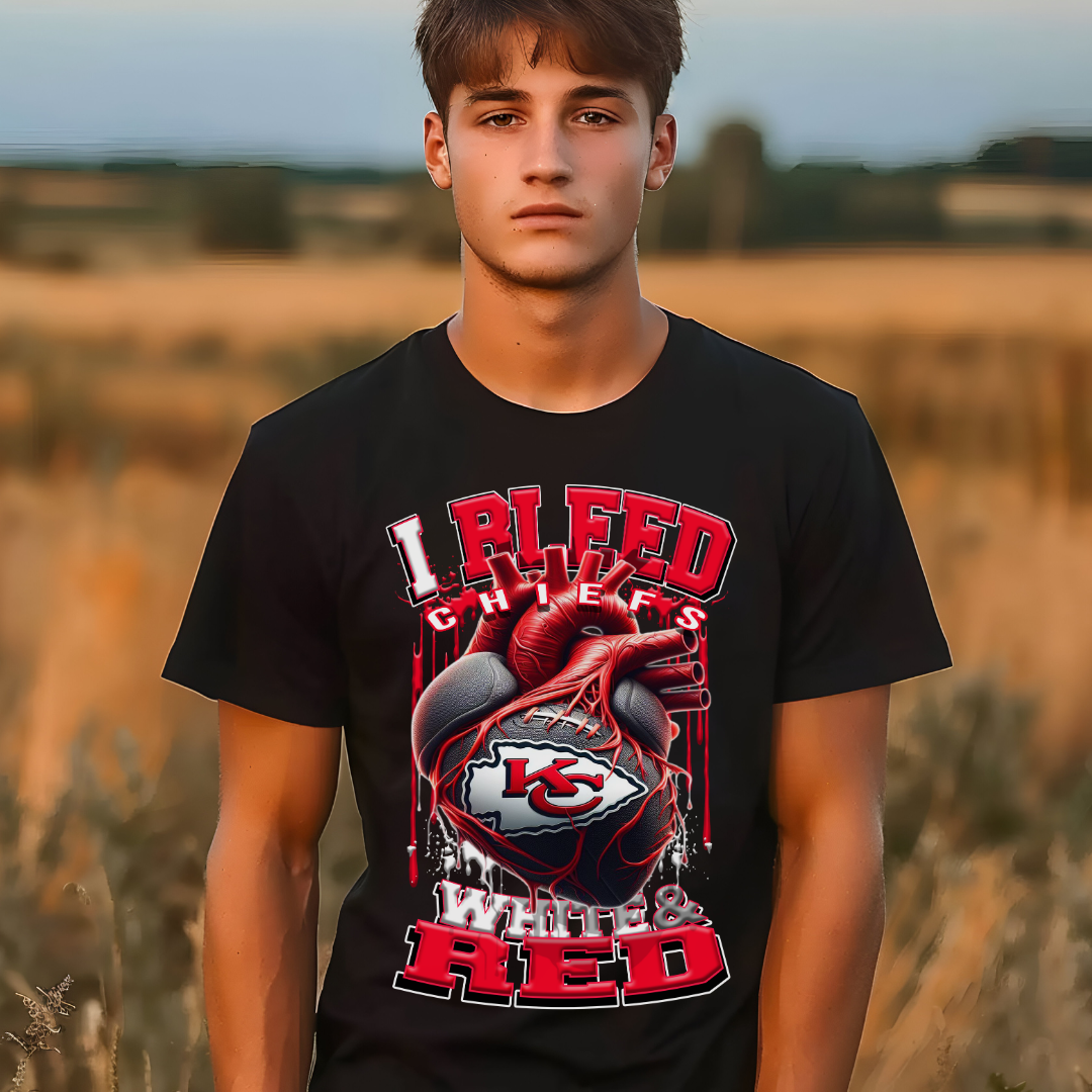 CoRo & Company - Wholesale Screen Printed T-Shirt - Men's - I Bleed Chiefs Tee • Unisex T-Shirt1