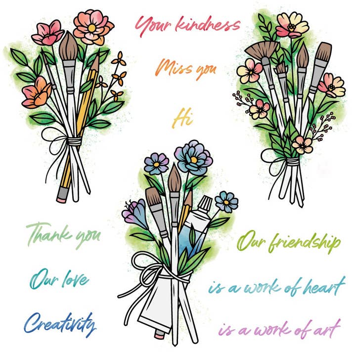 Opera del Cuore - Set di Timbri Fotopolimerici 6x6 per la vendita all'ingrosso da parte di Honey Bee Stamps