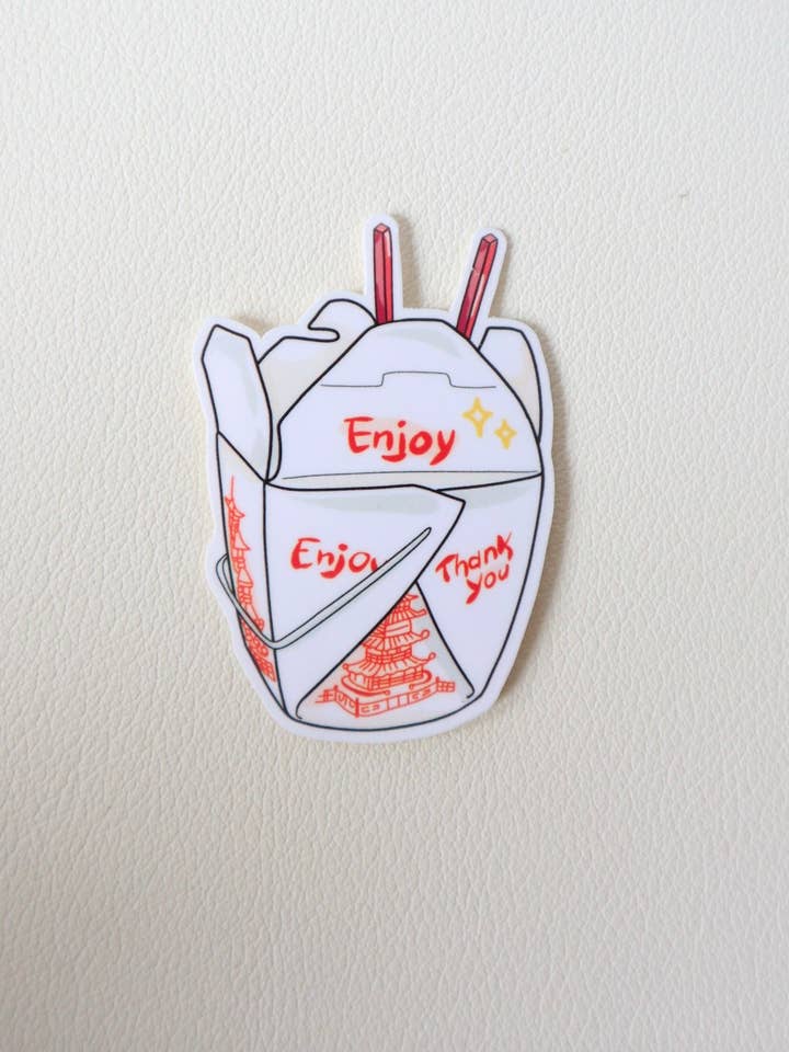 Chinesisches Essen zum Mitnehmen | Mitnehm-Aufkleber | Glänzend für den Großhandel von ElijahDeck