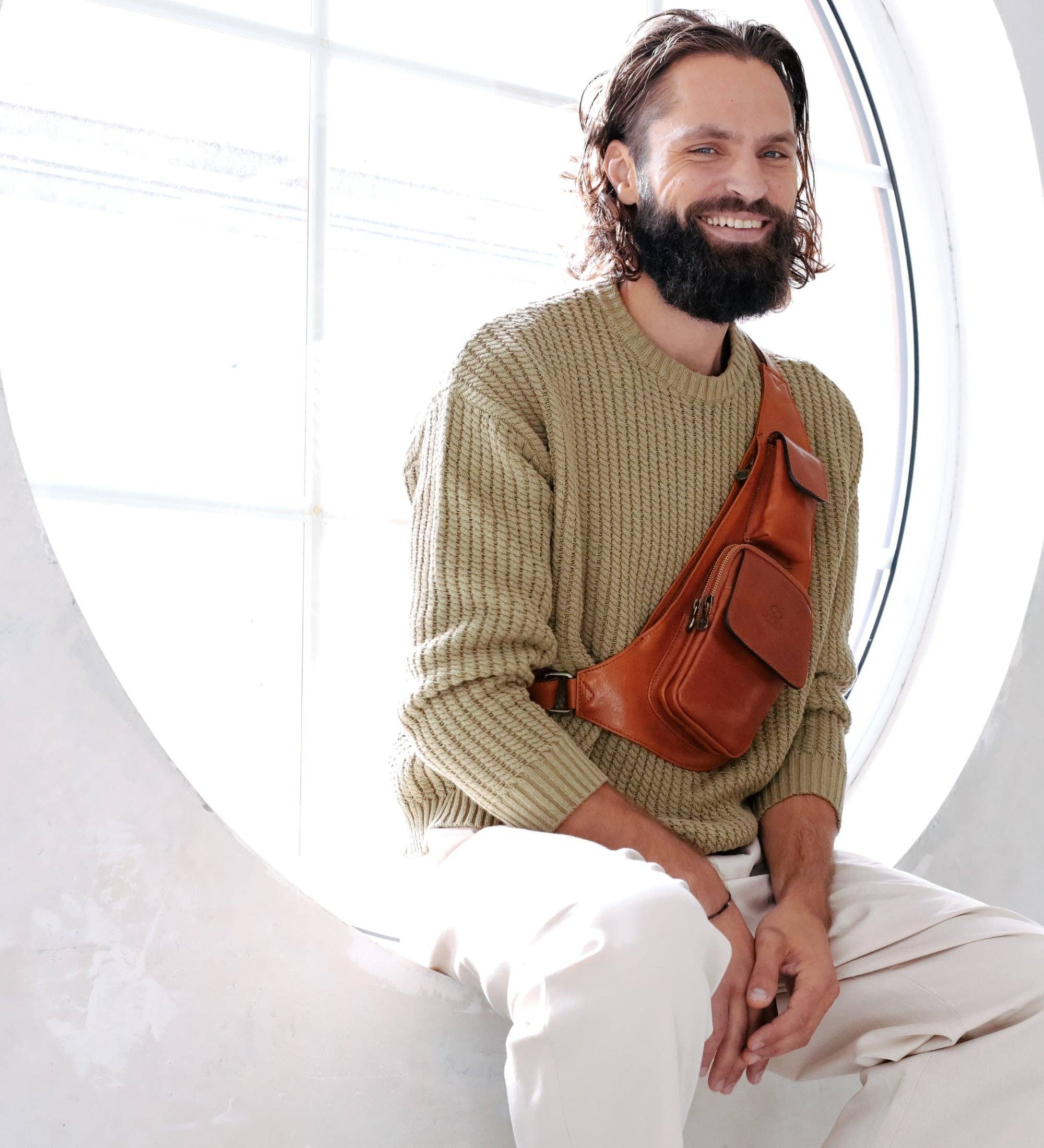 Time Resistance - Venta al por mayor Bolsos bandolera - Unisex - Bolso bandolera de cuero The Monk26