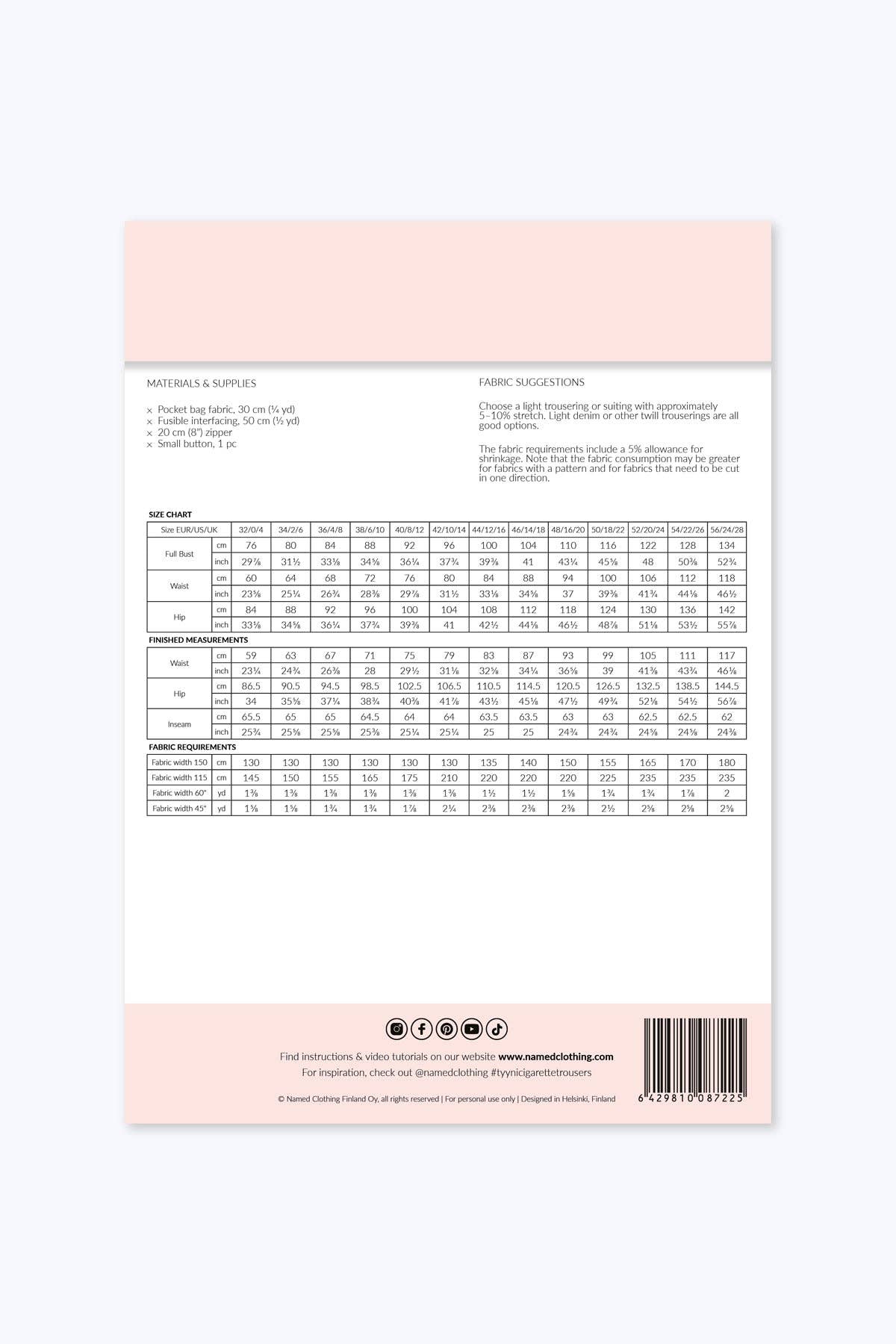 Named Clothing Finland Oy – Großhandel Bastel-Nähset – Tyyni-Zigarettenhose11