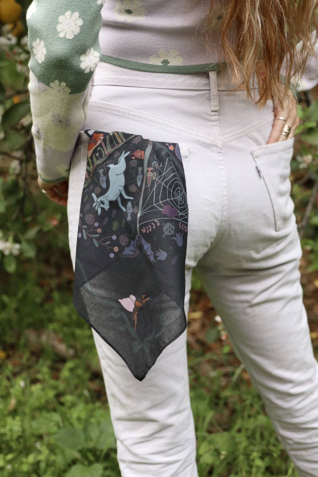 Lady Moon Co.® - Vente Bandana – femme - Bandana en tissu d'autel : Roue des Fées10