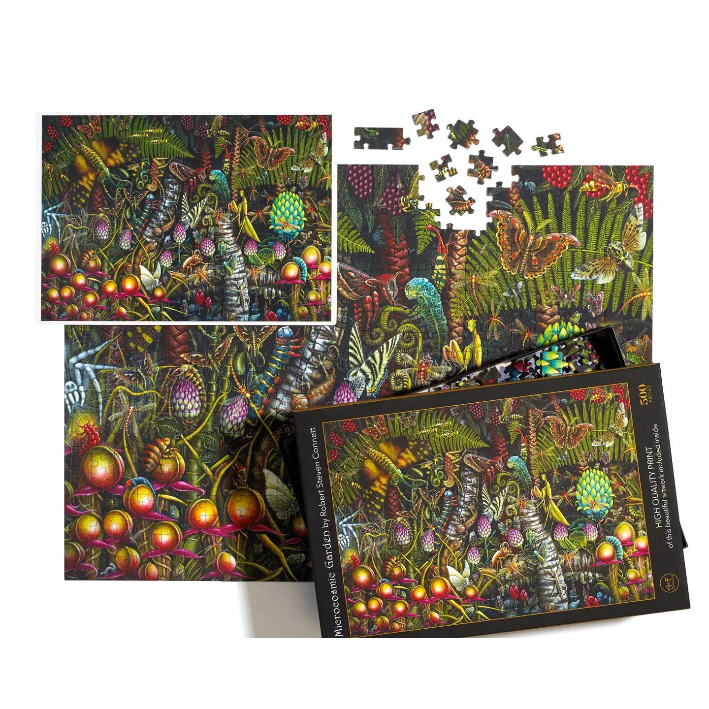 Art & Fable Puzzle Company, LLC - Vente Puzzle – adulte - Microcosmic Garden ; Puzzle 500 pièces au toucher velours2