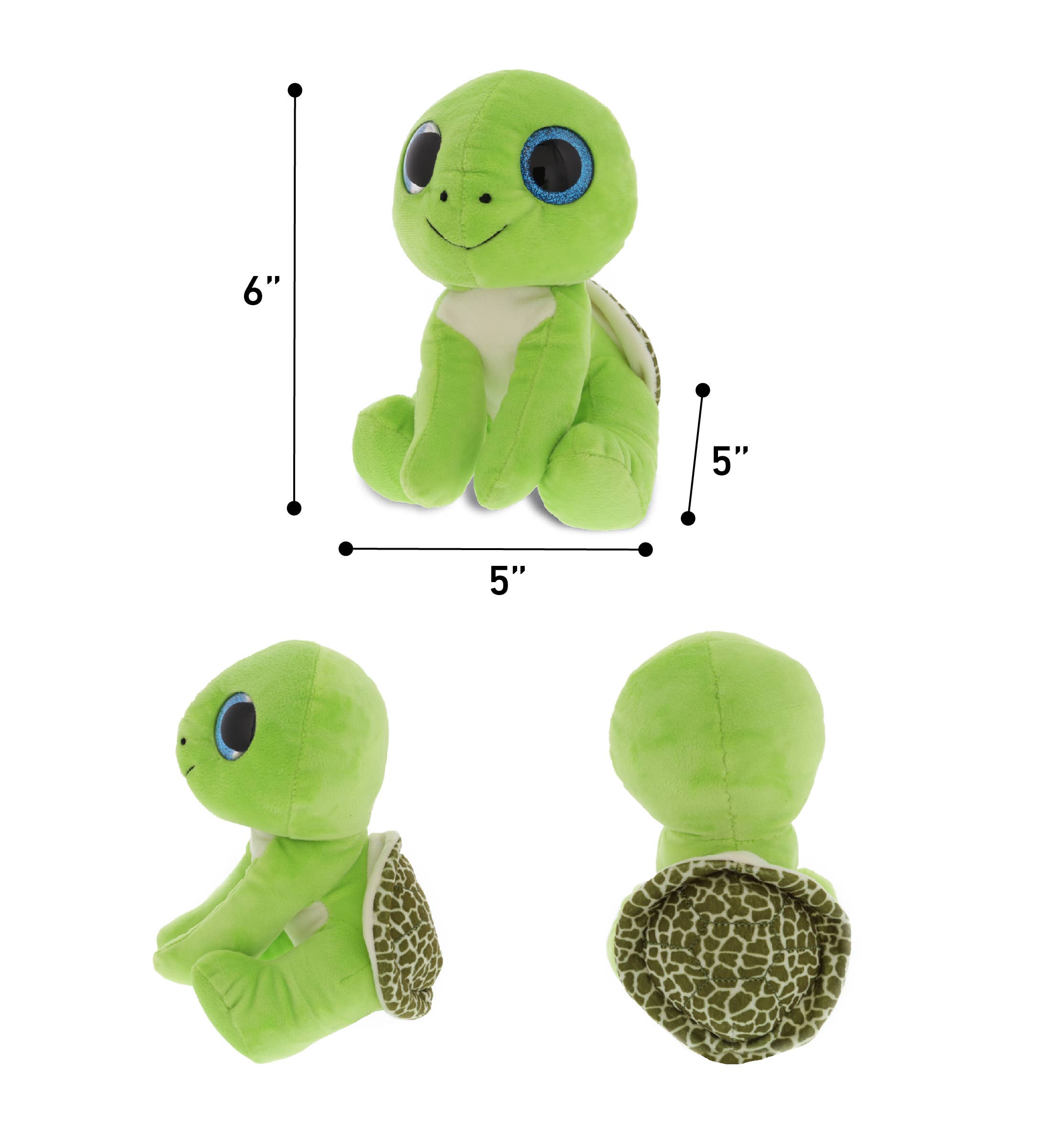 Cota Global – wholesale Stuffed/plush toy – Kids & baby – Sparkle Eyes Plush - Small Green Sea Turtle2