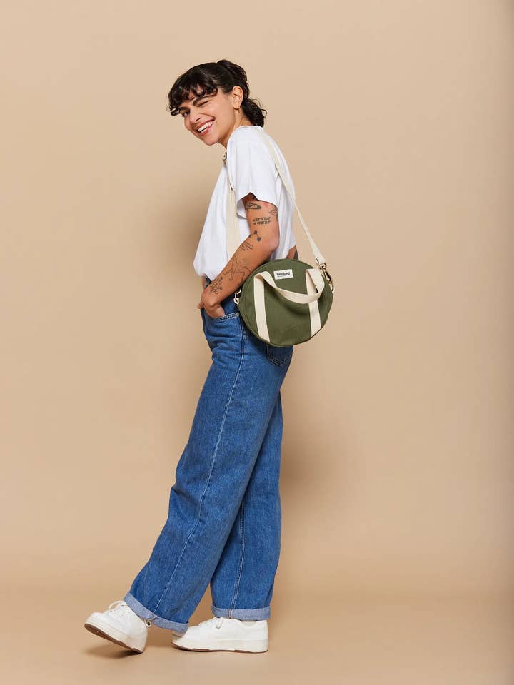 Louis Olive Round Bag for wholesale by Hindbag