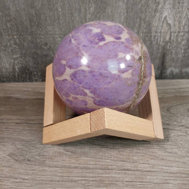 Keystone Crystals - Wholesale Retailer Display Stand/Case - Wood Cubic Specimen and Sphere Stand5