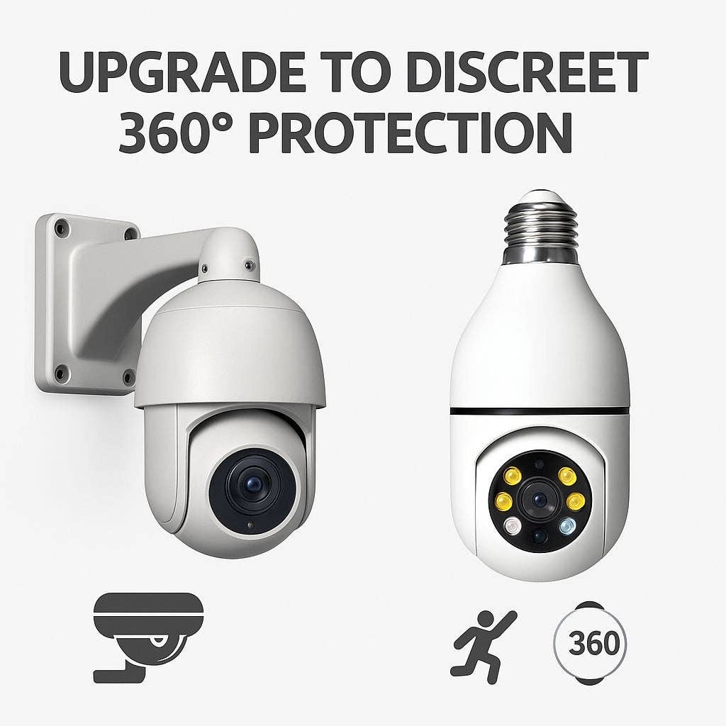 Krediz - Wholesale Small/Handheld Appliance - 5G WiFi Bulb E27 Security Camera – 1080P HD, Full-Color Night Vision, Motion Detection, Auto Tracking, Two-Way Audio, Indoor Smart Surveillance with 16GB/32GB/64GB Storage11