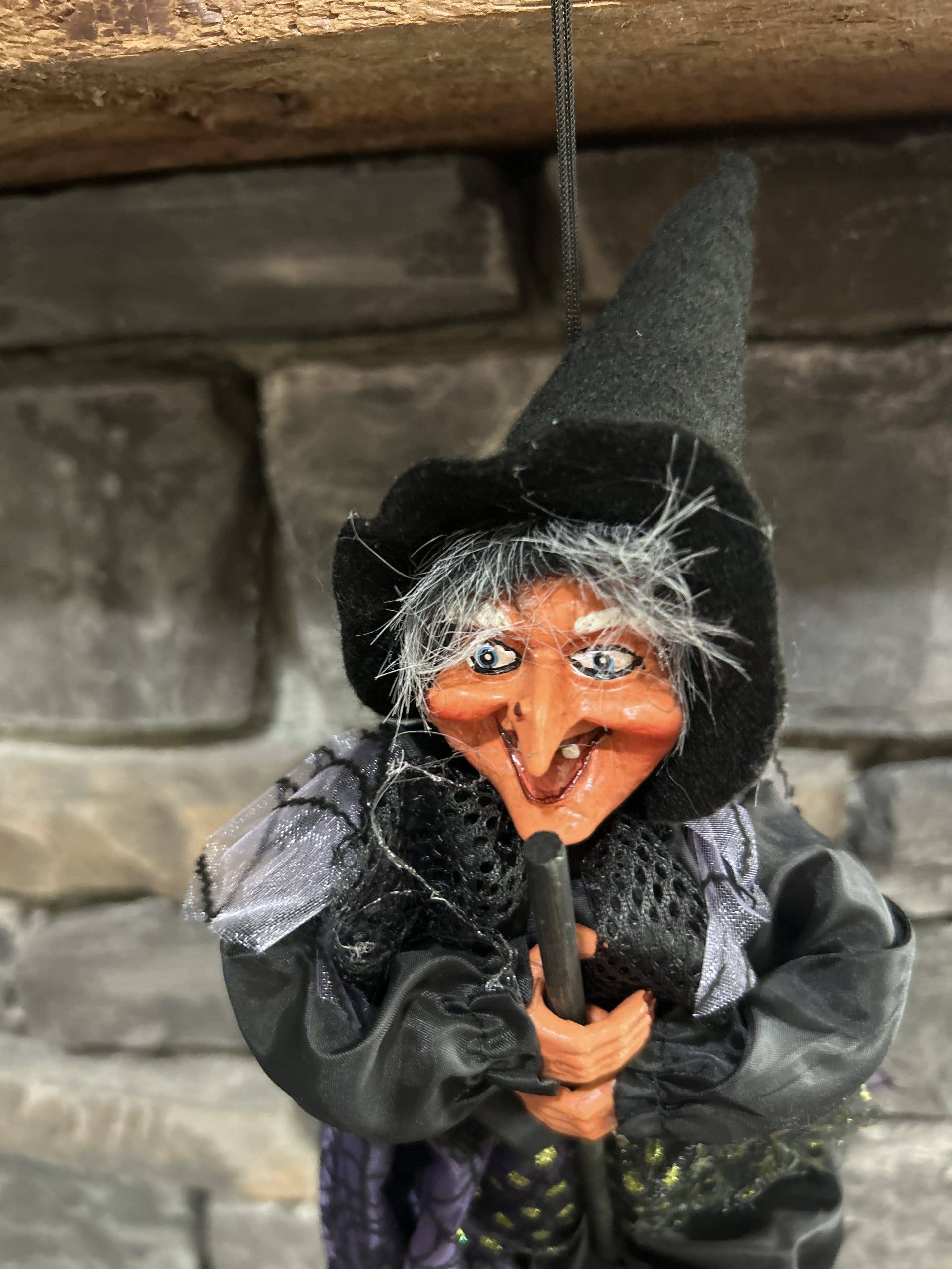 Marketplace24 - Wholesale Decorative Figurine - Kitchen Witch Doll Esmeralda purple1