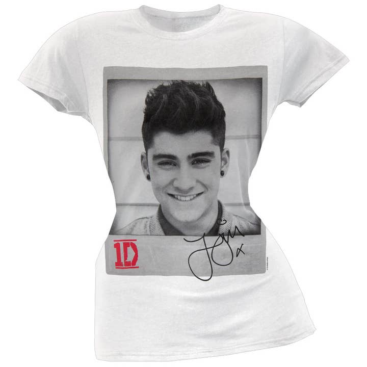 Official Store - Wholesale Screen Printed T-Shirt - Women's - One Direction - Zayn Polaroid Two Women's Juniors T Shirt