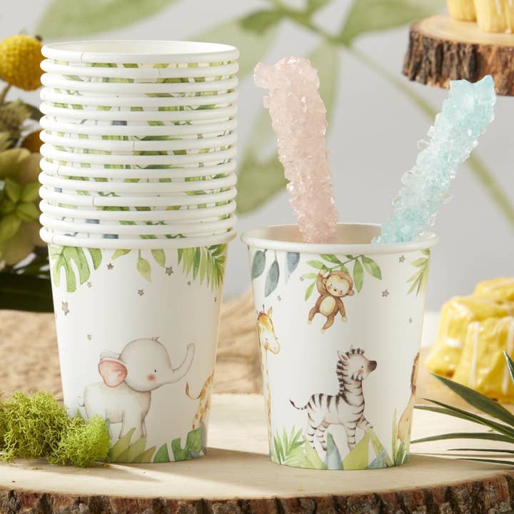 Kate Aspen - Wholesale Disposable Cup - Safari Baby 7 oz. Paper Cups (Set of 16)