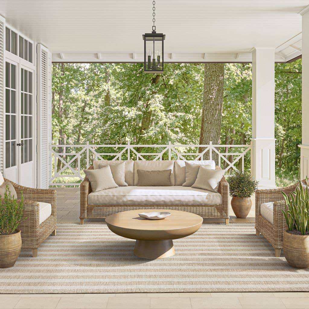 Abani Rugs – Großhandel Teppichvorleger – Ozean Gestreifter Beige Brauner Innen-/Außenbereich Teppich1