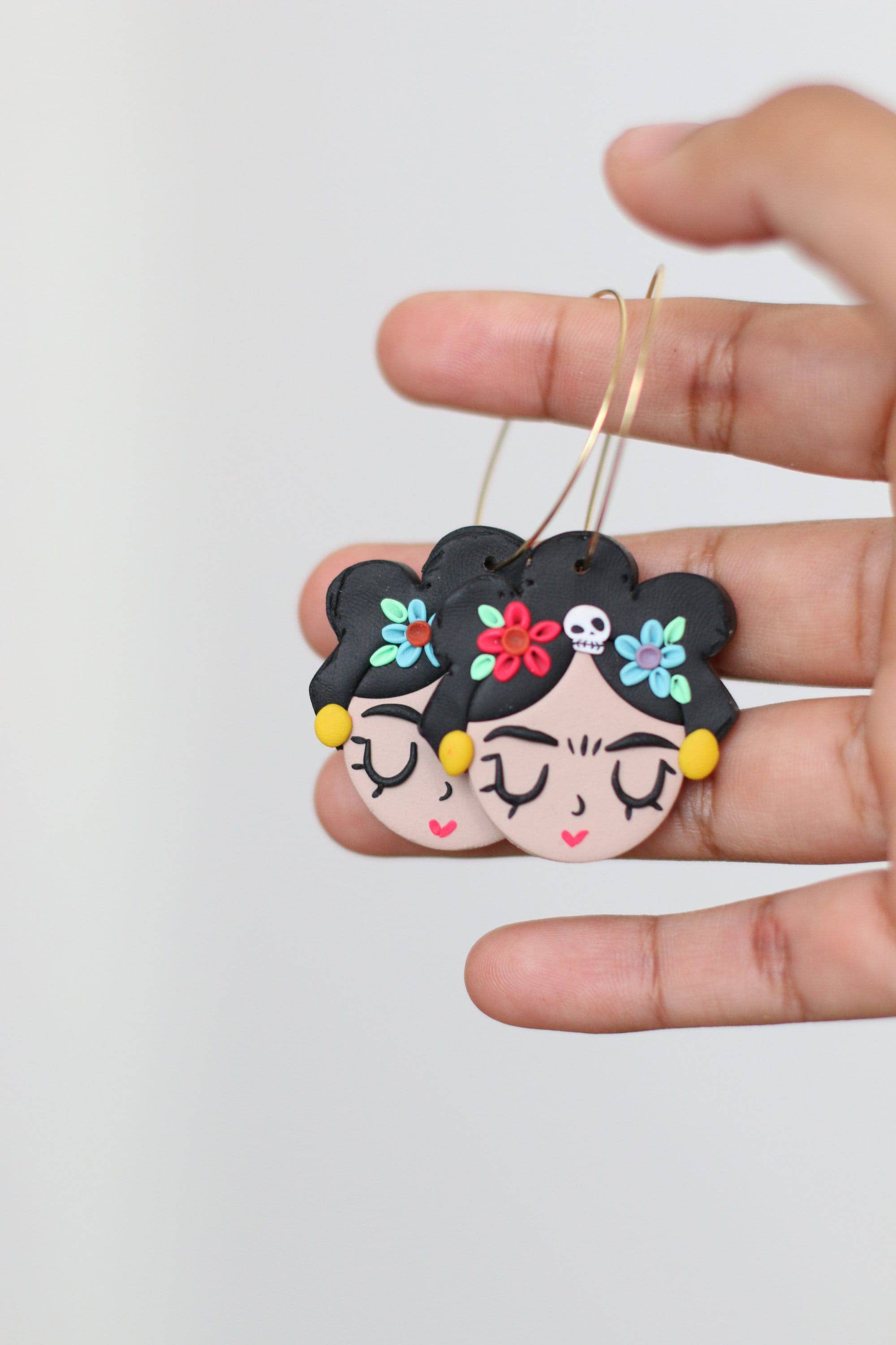 Skye Eclisse Jewelry - Wholesale Dangle Earrings - Day of The Dead Earrings, Frida Kahlo Earrings for Women4