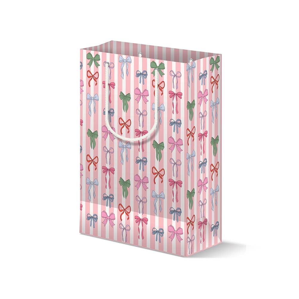 Illustrating Amy - Vente Pochette cadeau - Sac cadeau à nœuds rayés1