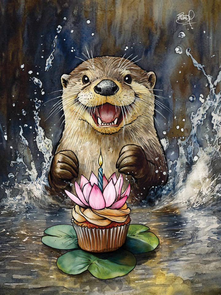 Lily Cake #384 - vertical for wholesale by Shawn Braley Illustration