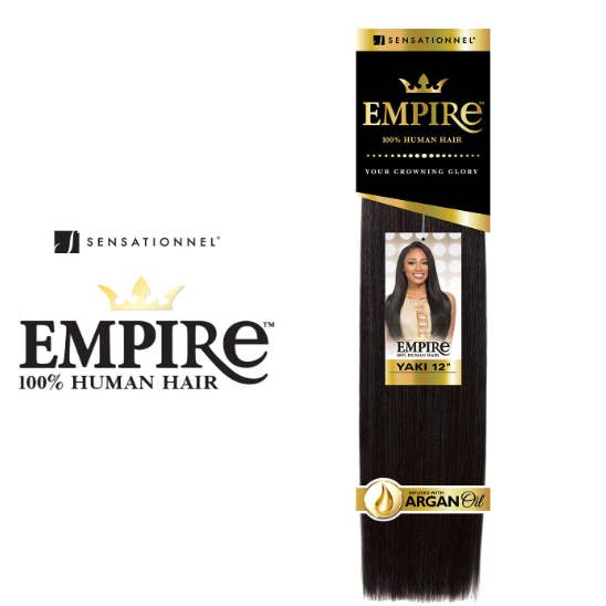 Majestic Wholesale - Wholesale Hair Extensions - SENSATIONNEL EMPIRE HUMAN HAIR - STRAIGHT COLOR BLK BRWN 14"