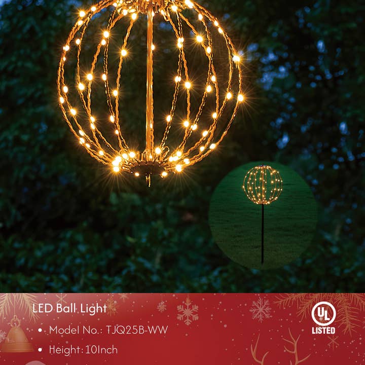 LIGHTSHARE - Wholesale Outdoor/Lawn Light - LED Ball Light, Warm White, Various Sizes and Finishes