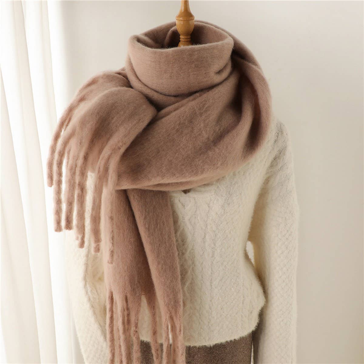 ACCITY - Wholesale Scarf - Women's - Mohair Tassel Scarf for Winter, Unisex Long Shawl_CWASC09654