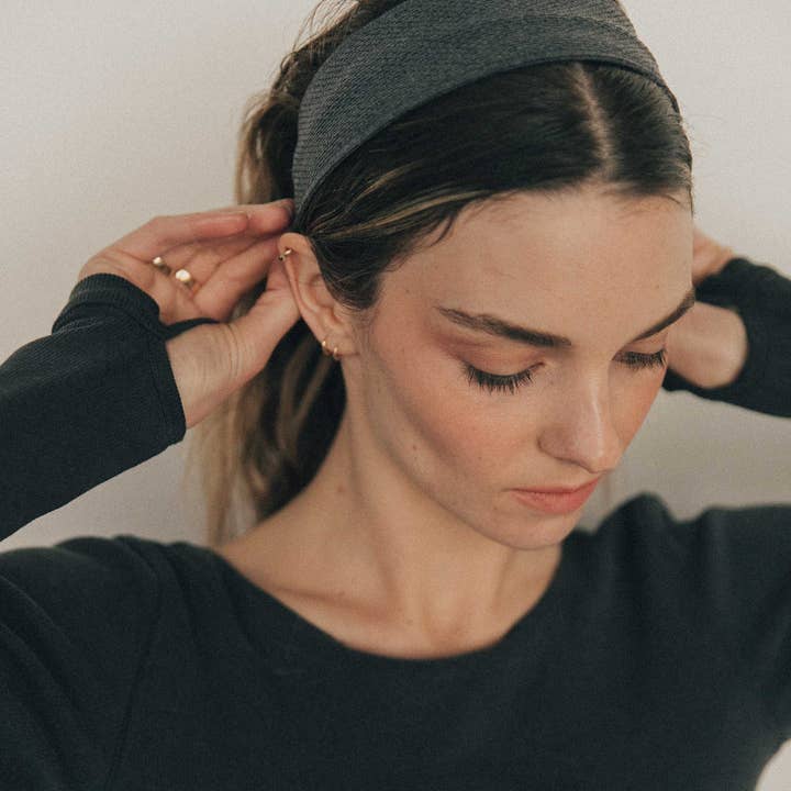 Meliertes Grau Endurance Stirnband für Damen für den Großhandel auf Faire2