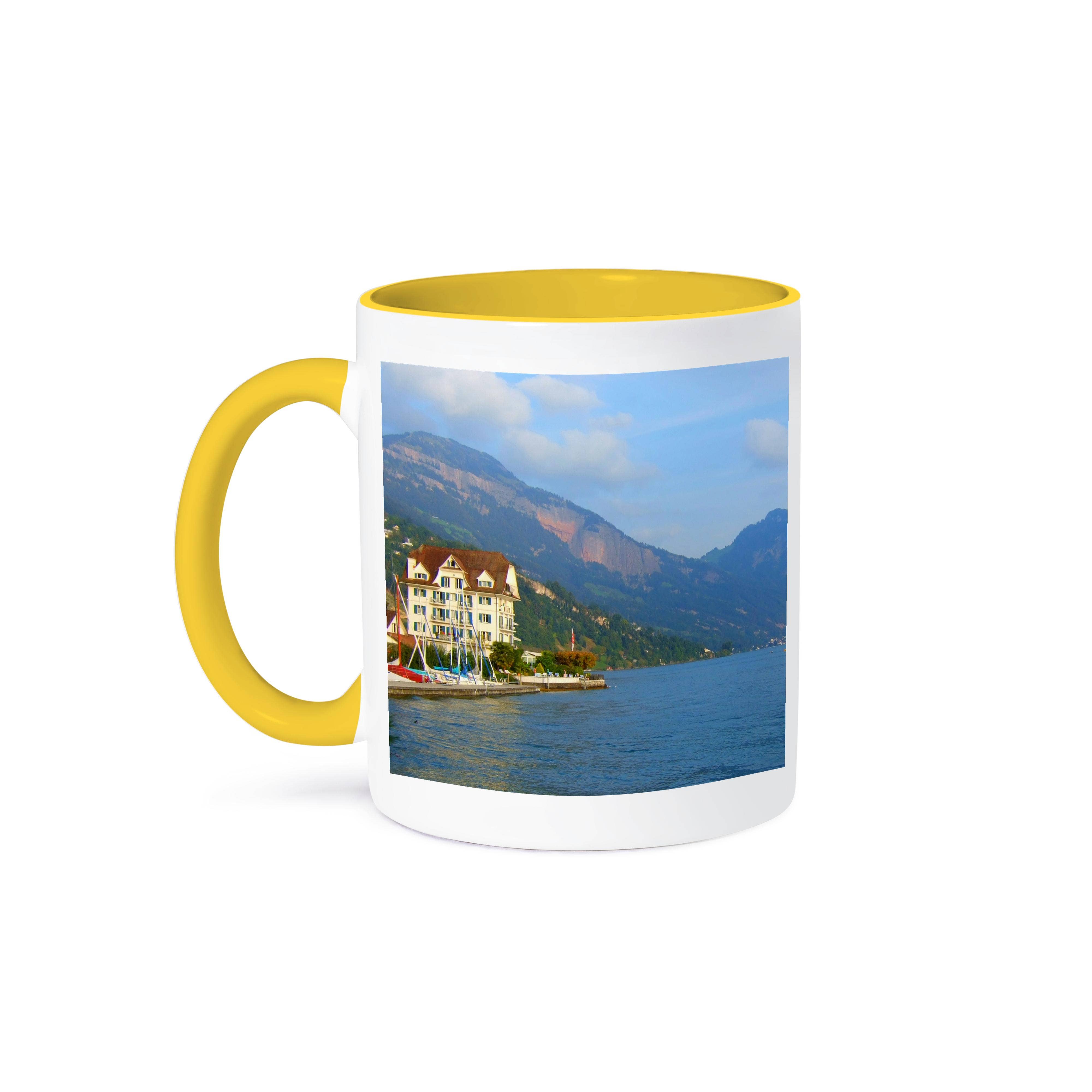 3dRose - Wholesale Coffee Mug - 3dRose, Swiss Lake house - Switzerland travel - peaceful view over calm water in Weggis near Lucerne, Mug0