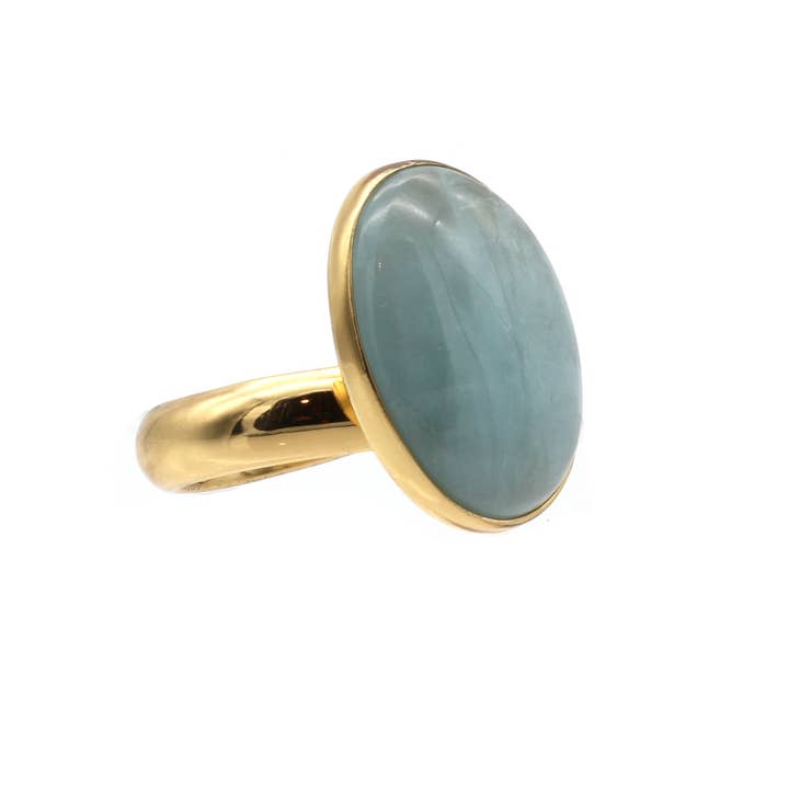 Aquamarine Oval Ring for wholesale by Songlines by Jewel