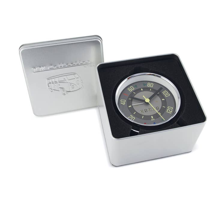 VW Collection by BRISA - Wholesale Alarm Clock - VW T1 Bus Alarm Clock in Speedometer Design - Red
