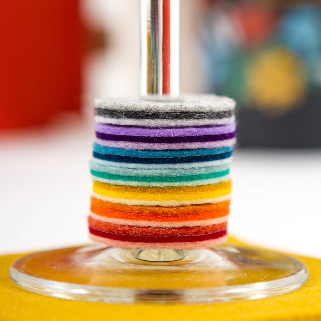 Studio 82° - Wholesale Wine/Cocktail Glass Markers - Rainbow Beverage Markers - Merino Wool Felt - Set of 711