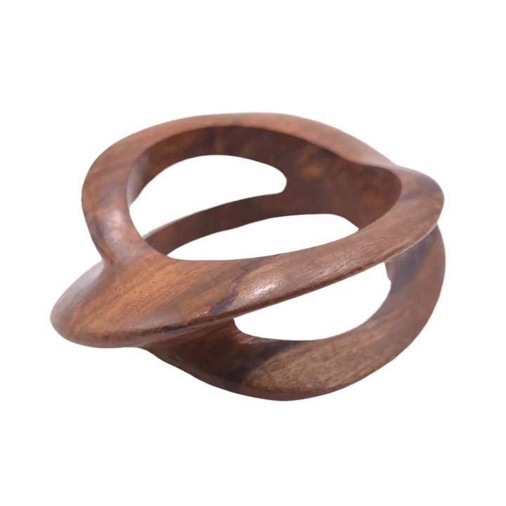 Treasure Jewelry - Wholesale Bangle Bracelet - Carved Wooden Bangle African Jewelry