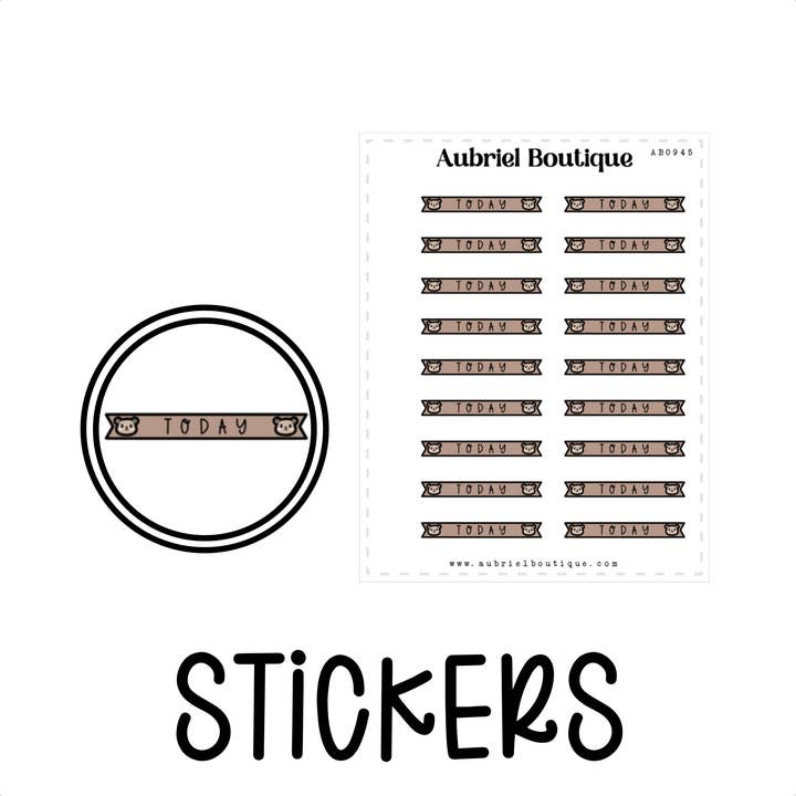 TODAY, planner stickers — AB0945 for wholesale by AubrielBoutique