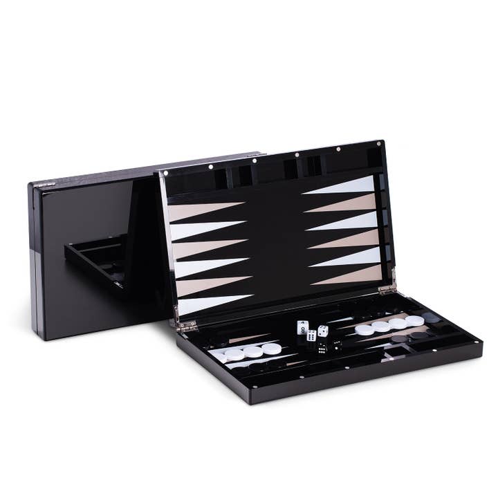 Damien Acrylic Backgammon Set for wholesale by BeyBerk International