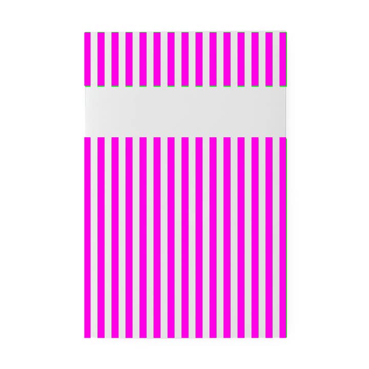 Fluorescent Pink Striped Notebook - Pantone 806 for wholesale by Supereditions