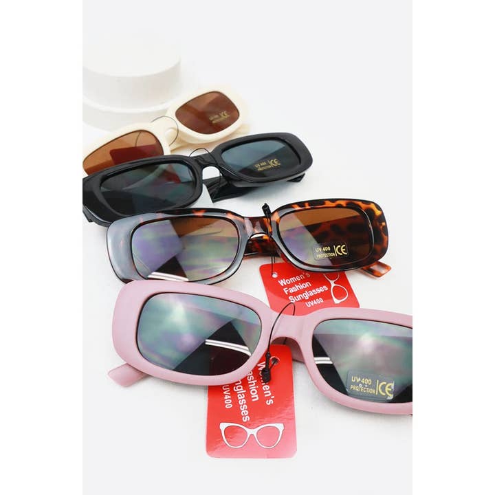 MIX COLOR Slim Classic Rectangular Vintage Fashion Shades for wholesale on Faire4