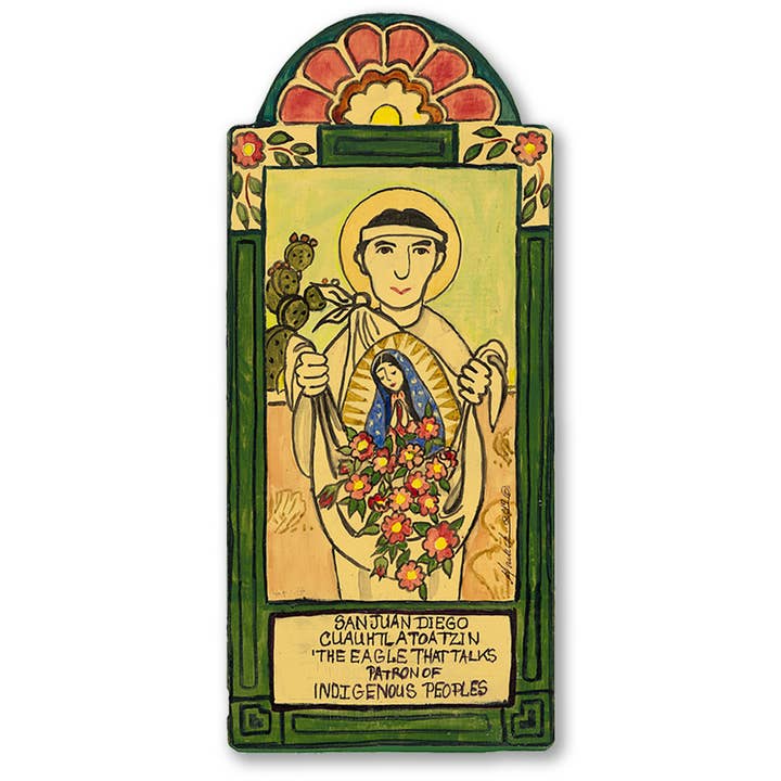 Lynn Garlick Retablos - Wholesale Painting/Drawing - San Juan Diego Cuauhtlatoatzin - Indigenous People